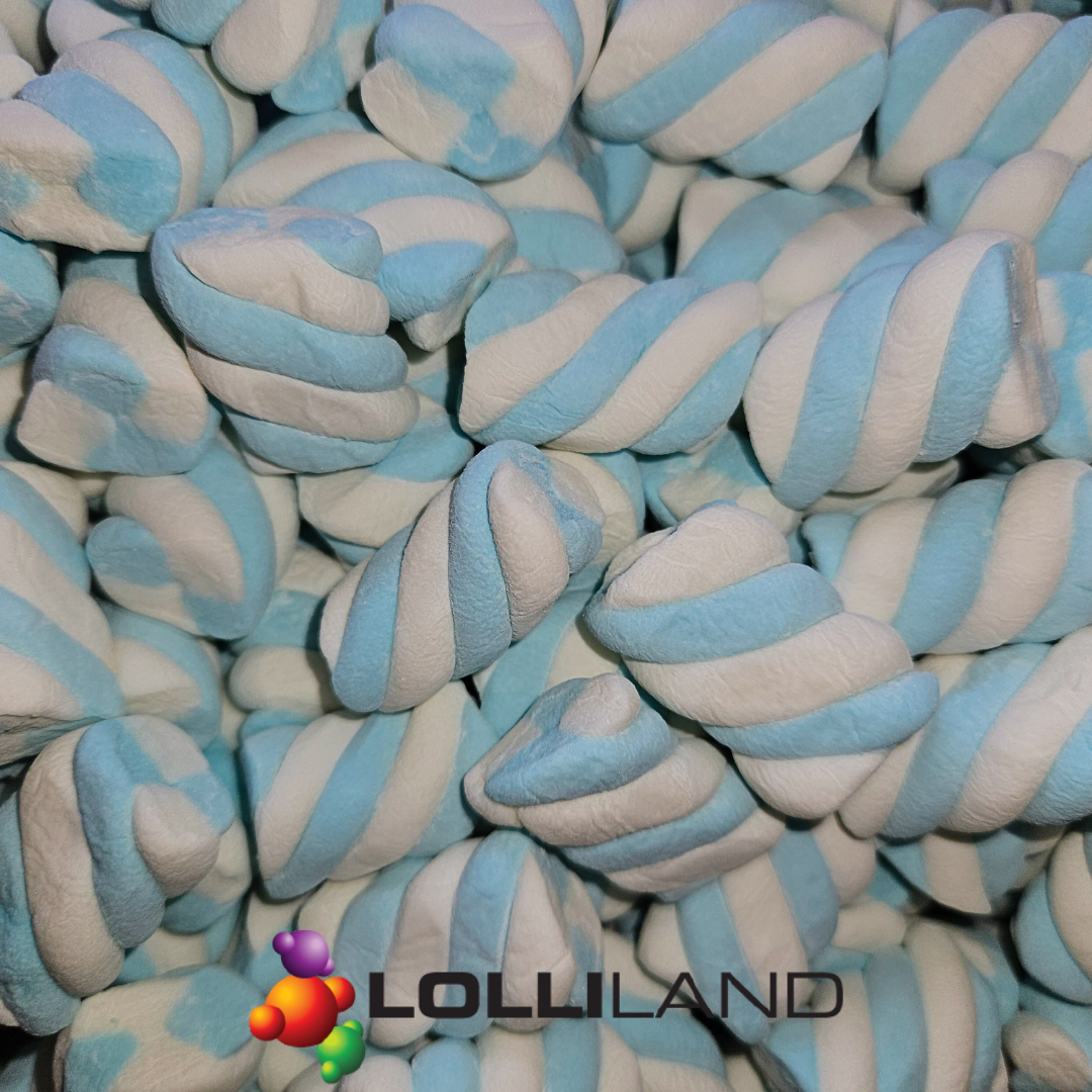 Blue & White Twist Marshmallows ~ The Corner Shop