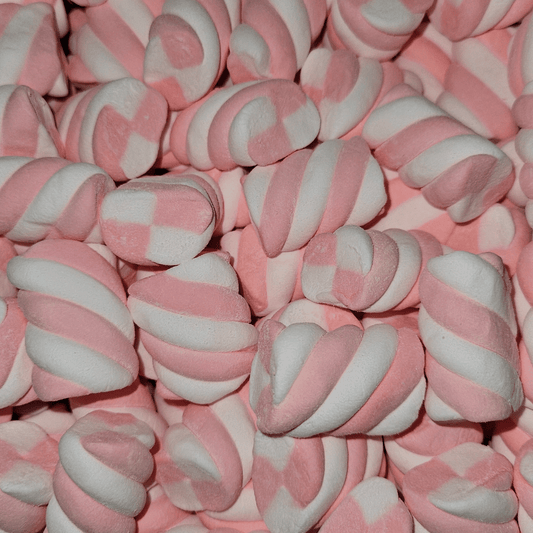 Pink & White Twist Marshmallows : Lolliland ~ The Corner Shop